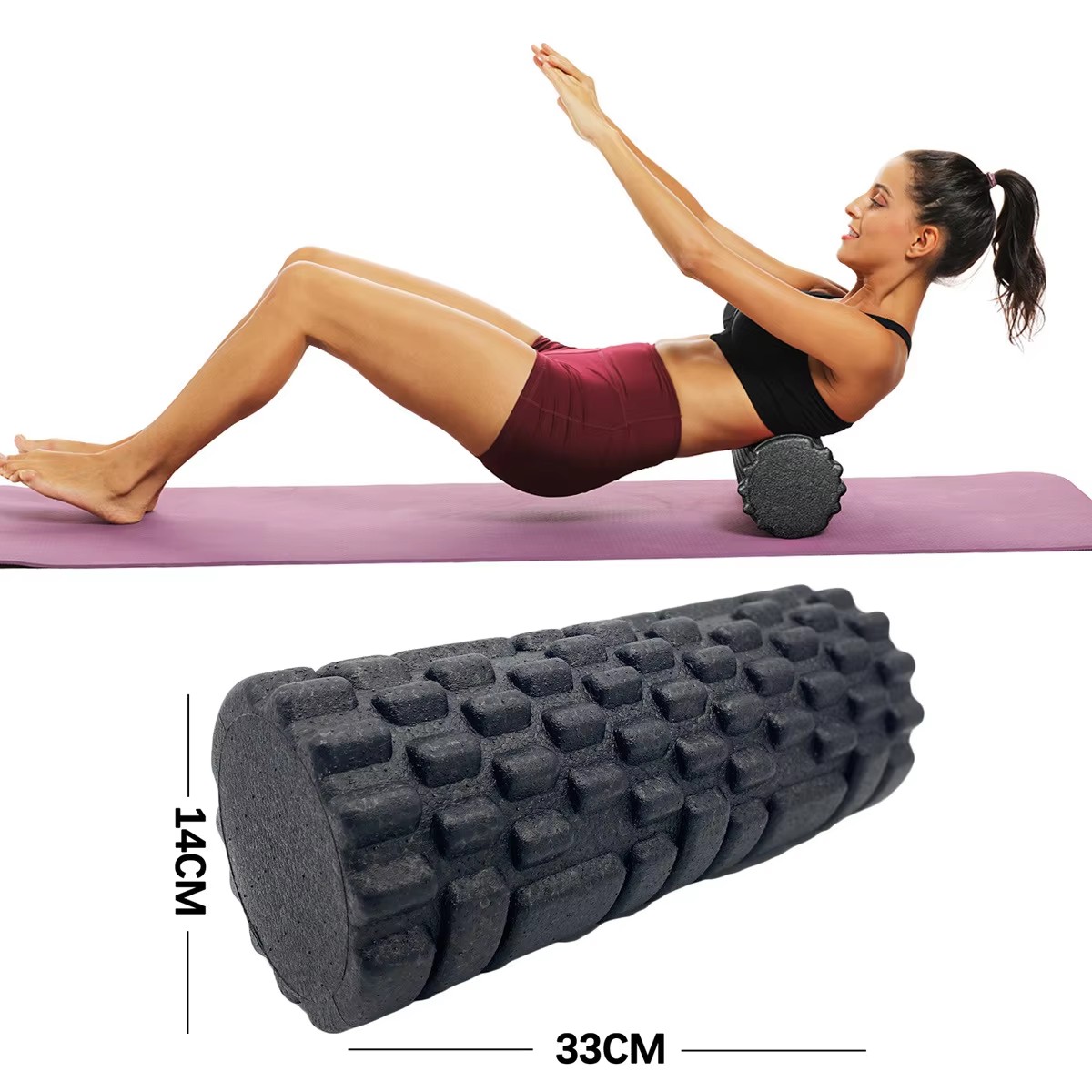 Health Wellness Fitness - 30/33cm Fitness köpük rulo Yoga masaj