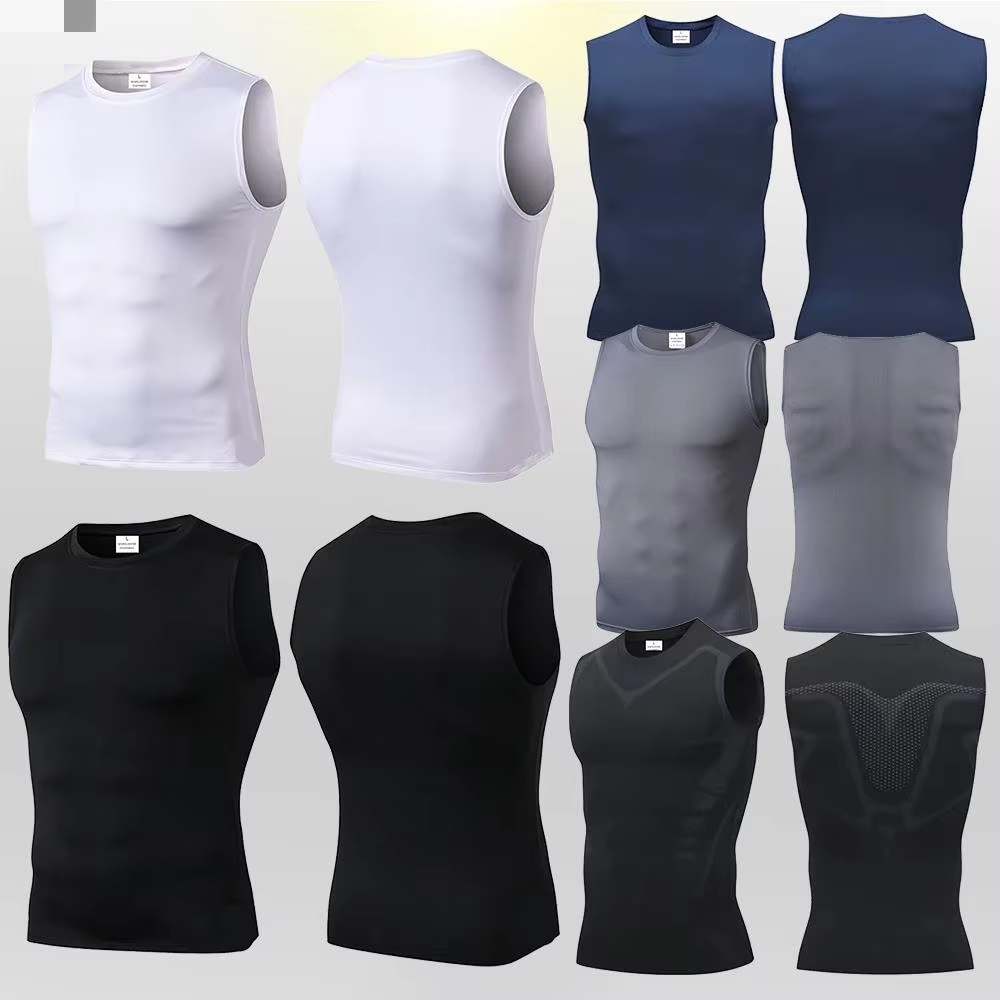 Health Wellness Fitness - Sıkıştırma Tank Top Erkek Spor Gömlek
