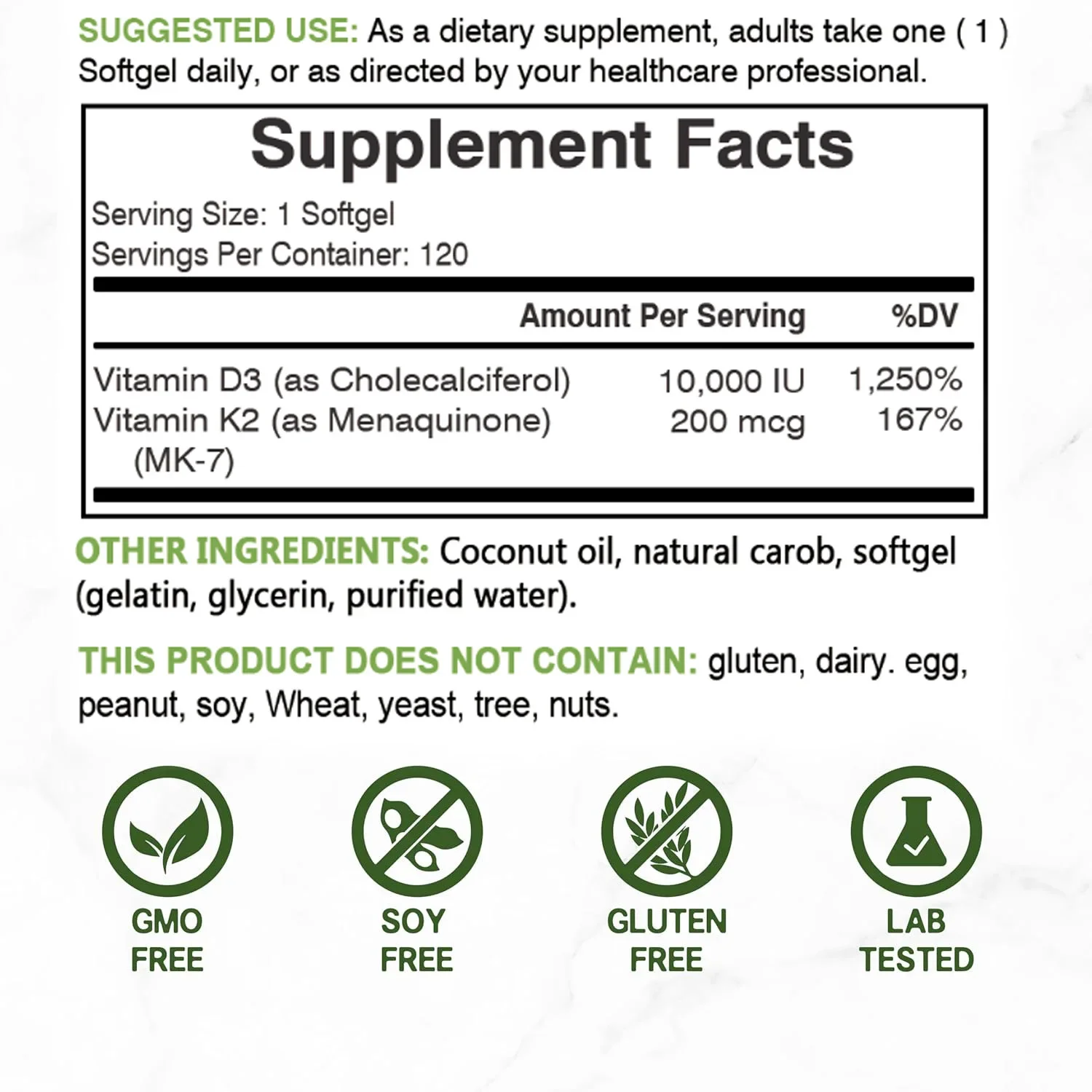 D3 Vitamini 10.000 IU + K2 MK7 - Health Wellness Vitamins incelemesi ve fiyatı
