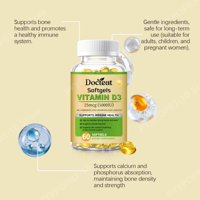 Docteat Vitamin D3 Yumuşak Kap - Health Wellness Vitamins incelemesi ve fiyatı