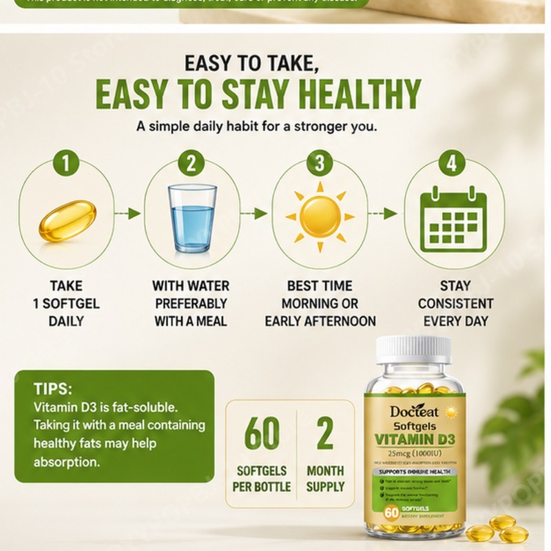 Docteat Vitamin D3 Yumuşak Kap - Health Wellness Vitamins incelemesi ve fiyatı